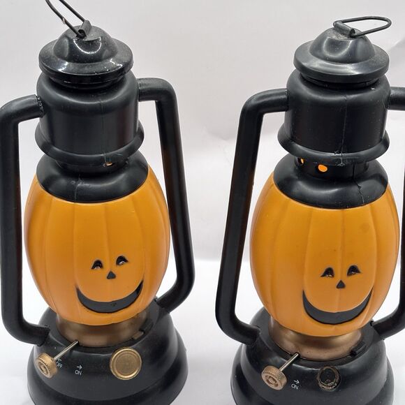Vintage mini blow mold Jackolantern Lantern Glo-Thru untested needs batt rare 2 - Picture 4 of 11